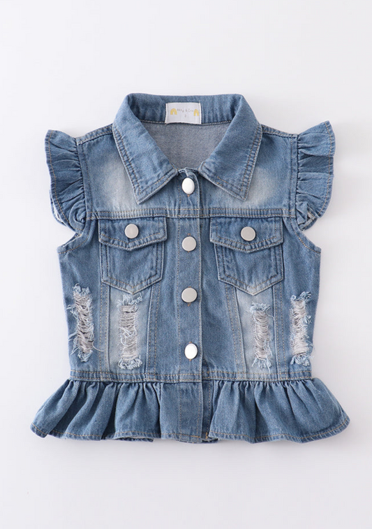 Blue Denim Vest