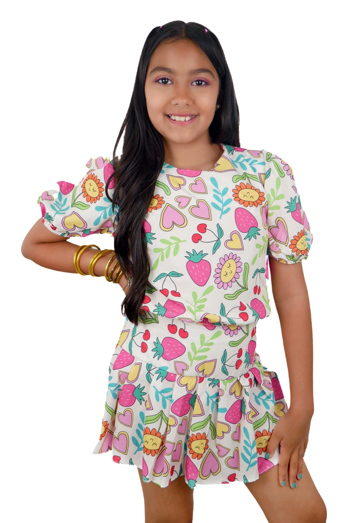 Strawberries Skort Set