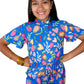 Strawberries Blue Romper