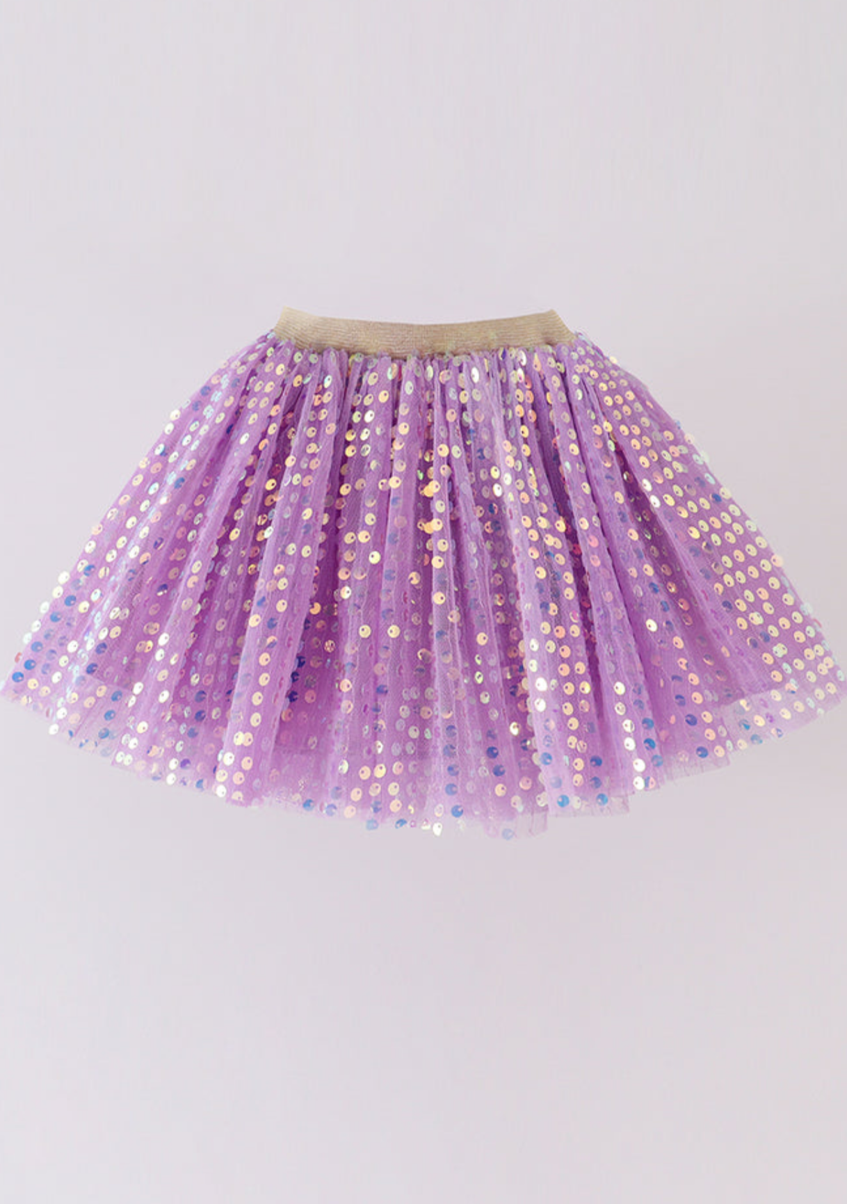 Lilac Sequin Tull Skirt