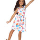 Rainbow White Dress Size 8