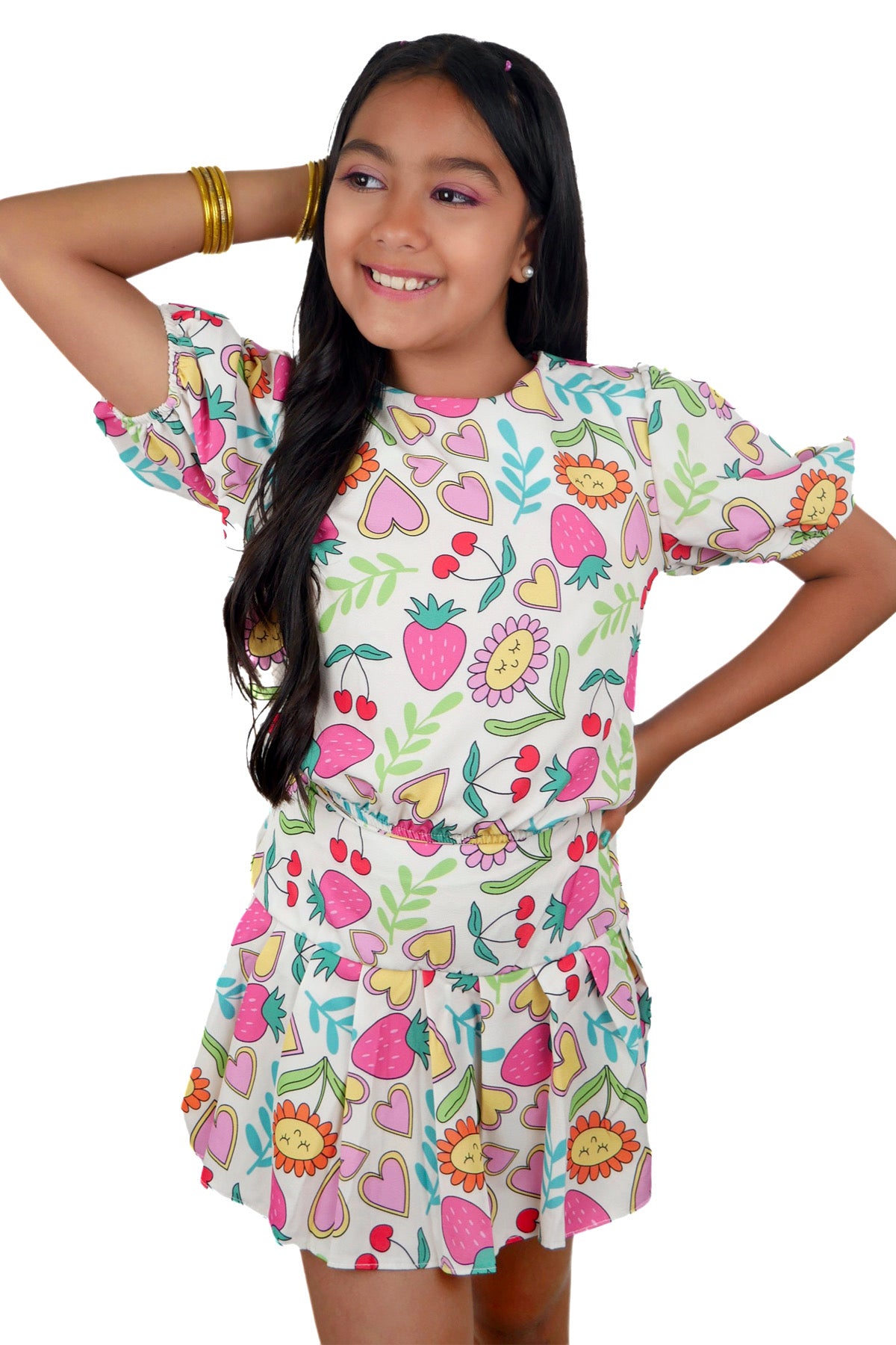Strawberries Skort Set