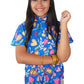 Strawberries Blue Romper