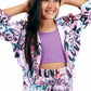 Purple Love Blazer Set