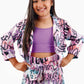 Purple Love Blazer Set