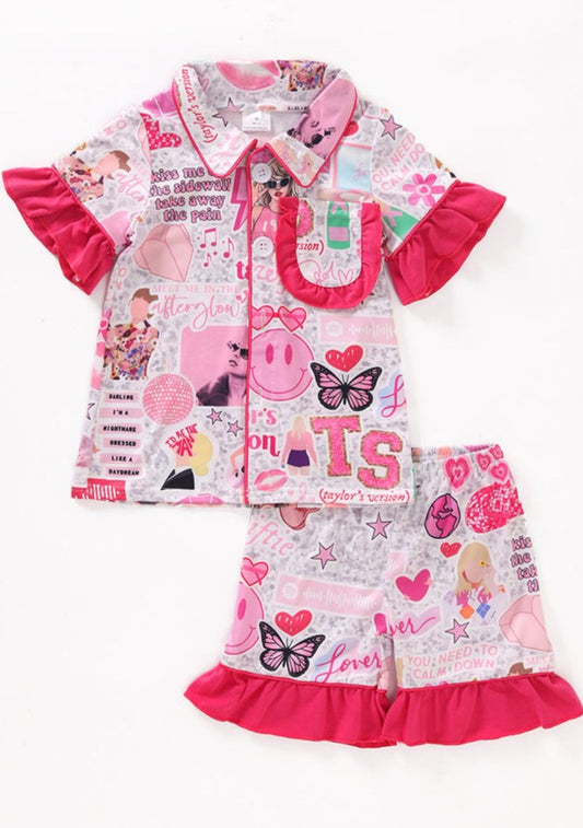 Fuscia music Fan Pajama