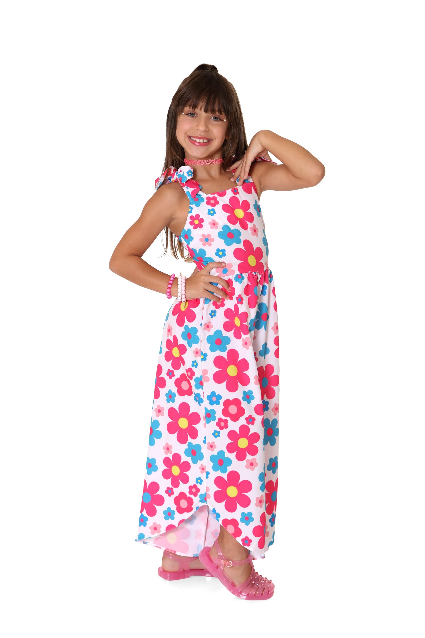 Pinky & Blue Flowers Jumpsuit