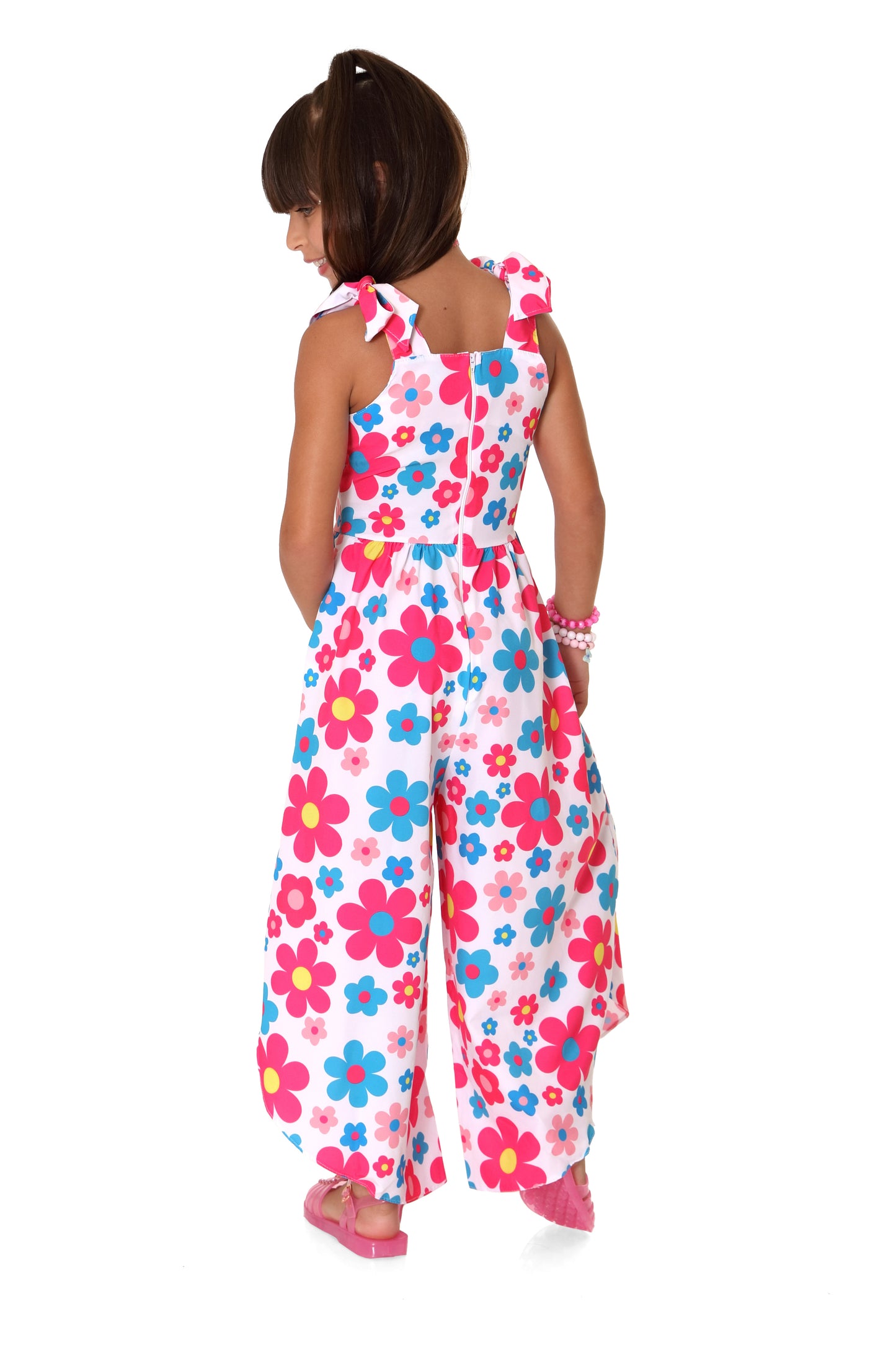 Pinky & Blue Flowers Jumpsuit